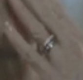Closeup of Cassandra Spender's Wedding Ring