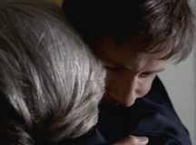 Mulder hugging Mum Teena