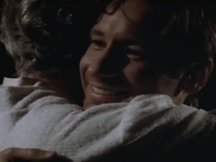 Mulder hugging his mum Teena